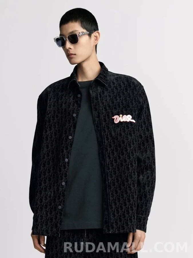 디올 디올 로고 오블리크 패턴 셔츠 상세 이미지