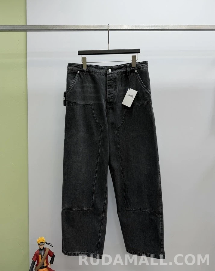 디올 디올 로고 워크웨어 데님 팬츠 상세 이미지