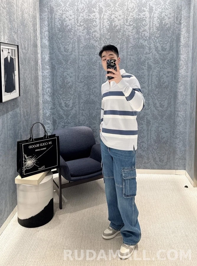 디올 디올 로고 자수 카고 데님 팬츠 상세 이미지