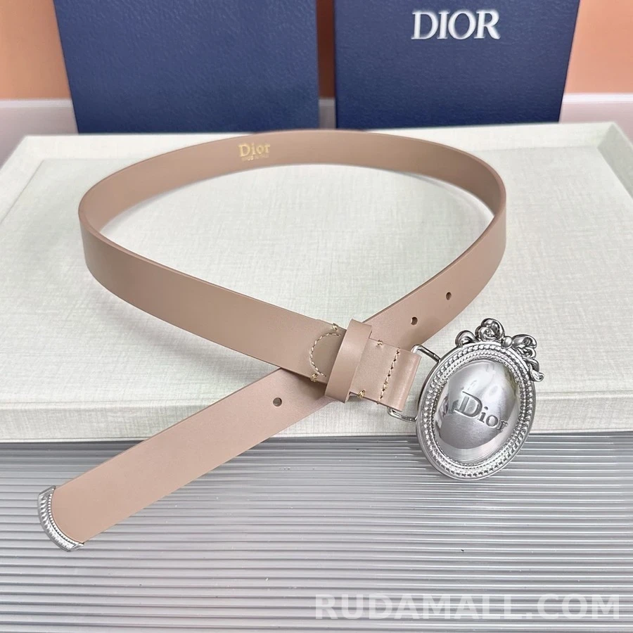 디올 디올 오벌 크리스탈 버클 레더 벨트 상세 이미지