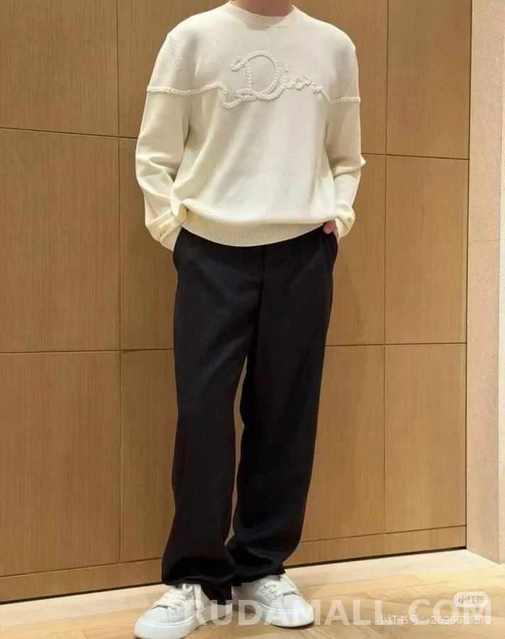 디올 디올 리본 로고 니트 상세 이미지