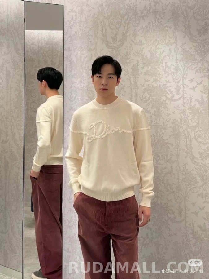 디올 디올 리본 로고 니트 상세 이미지