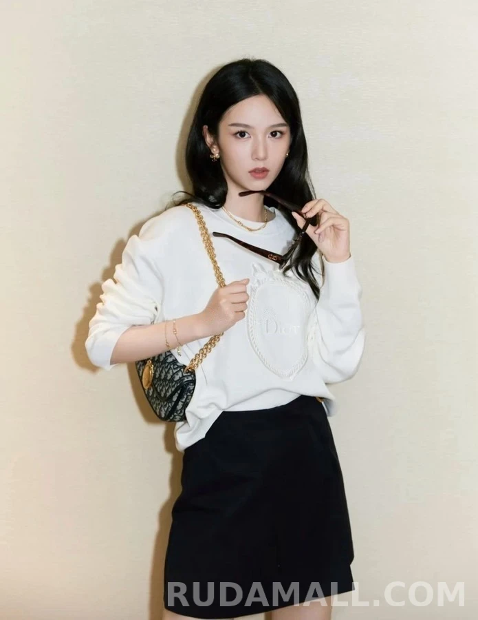 디올 디올 리본 프레임 로고 맨투맨 상세 이미지
