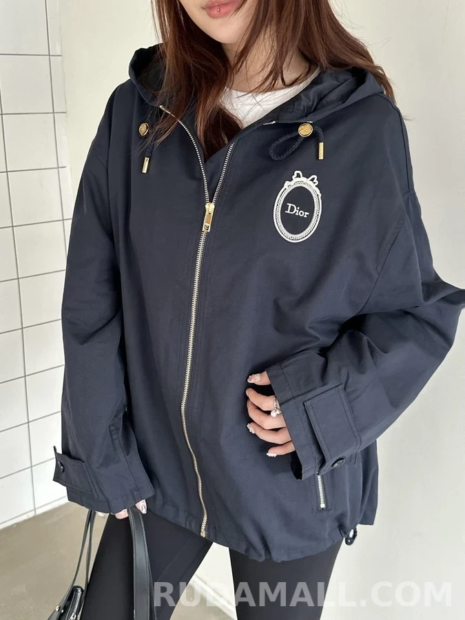 디올 디올 메달리온 자수 후드 집업 상세 이미지