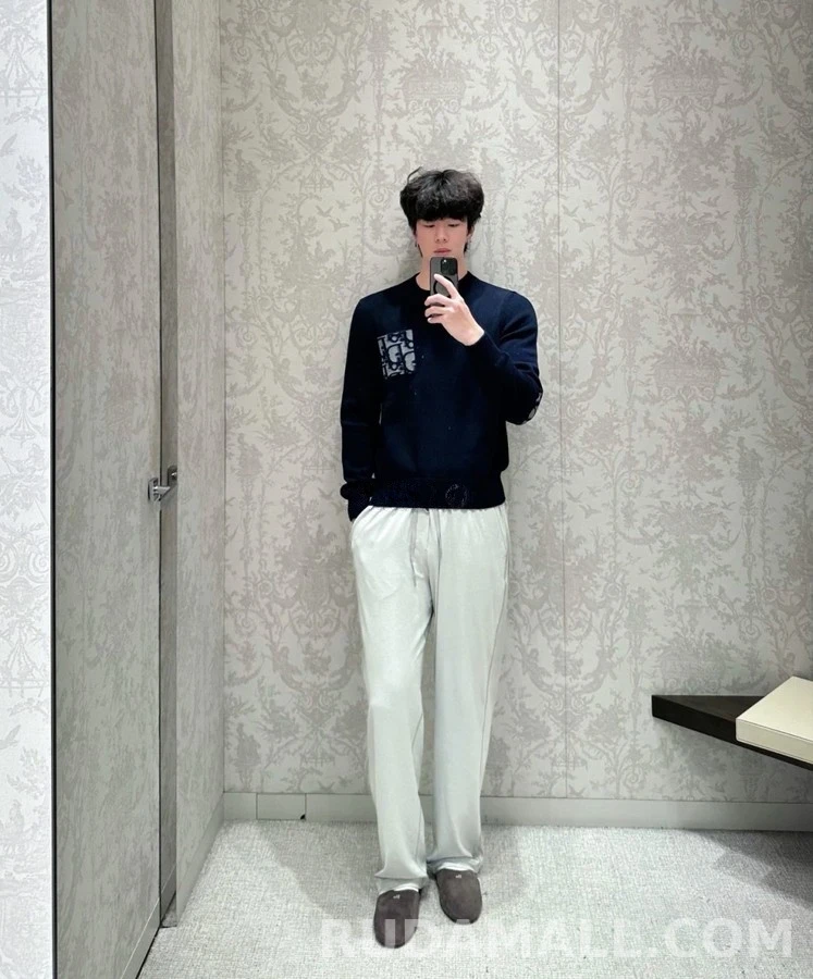 디올 디올 모노그램 자카드 패치 니트 상세 이미지