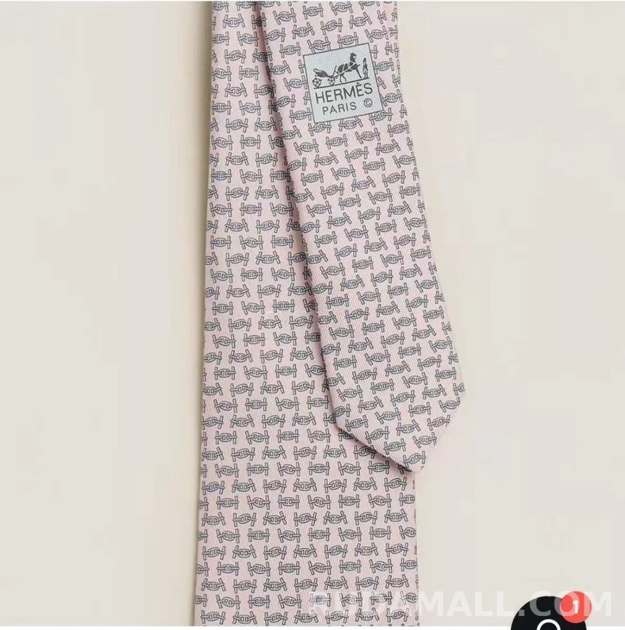 에르메스 에르메스 미니 H 패턴 실크 넥타이 상세 이미지