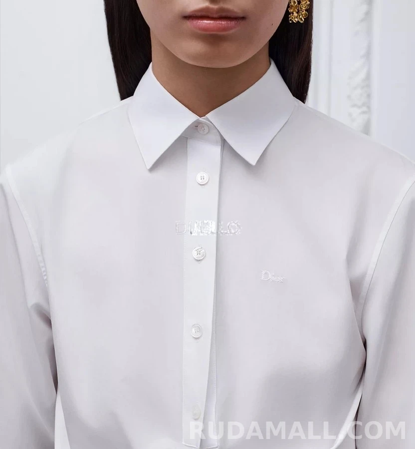디올 디올리비에라 타이 크롭 블라우스 상세 이미지