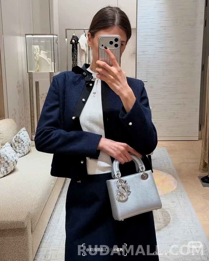 디올 디올 배색 트위드 자켓 상세 이미지