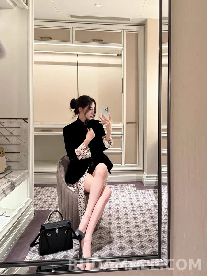 디올 디올 벨벳 스탠드넥 자켓 상세 이미지