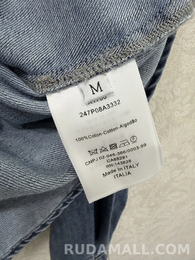 디올 디올 벨트 데님 셔츠 상세 이미지