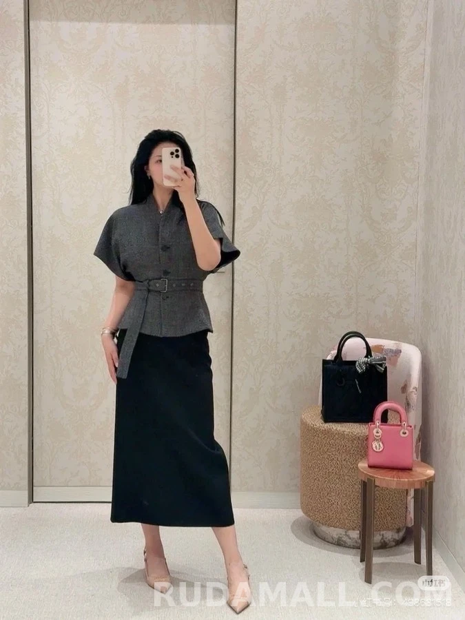 디올 디올 벨티드 와이드슬리브 자켓 상세 이미지