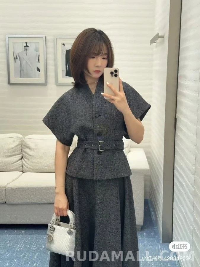 디올 디올 벨티드 와이드슬리브 자켓 상세 이미지
