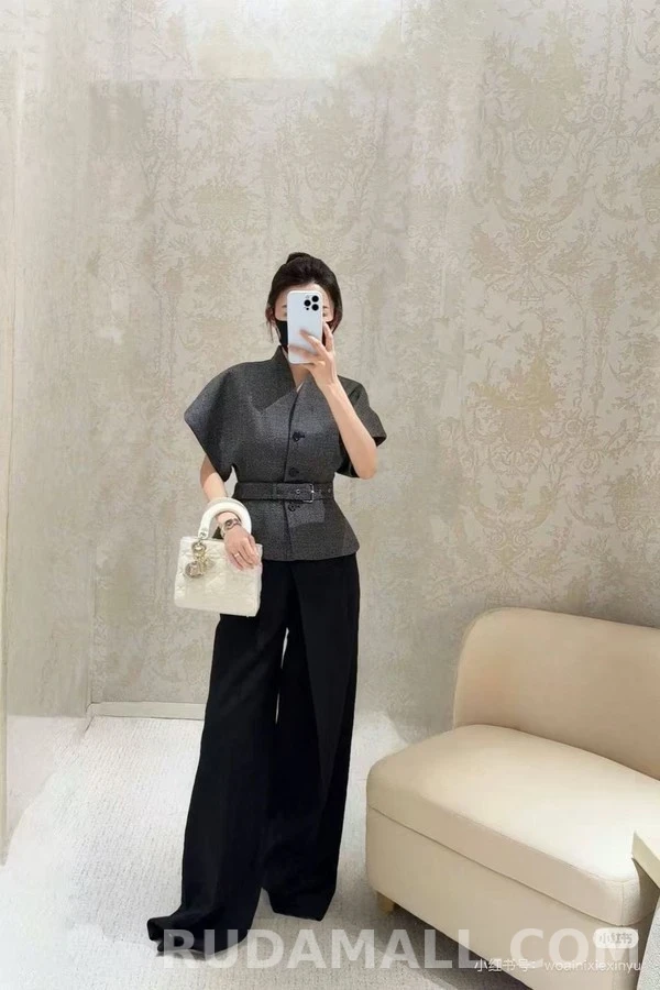 디올 디올 벨티드 와이드슬리브 자켓 상세 이미지