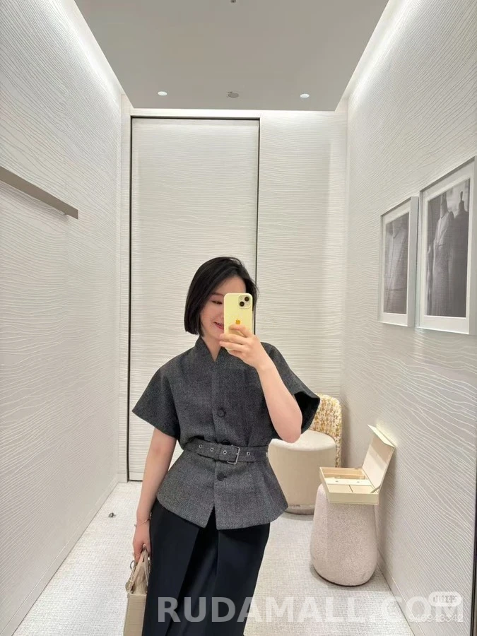 디올 디올 벨티드 와이드슬리브 자켓 상세 이미지