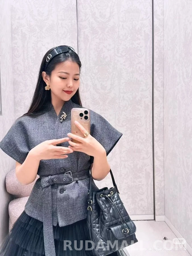 디올 디올 벨티드 와이드슬리브 자켓 상세 이미지
