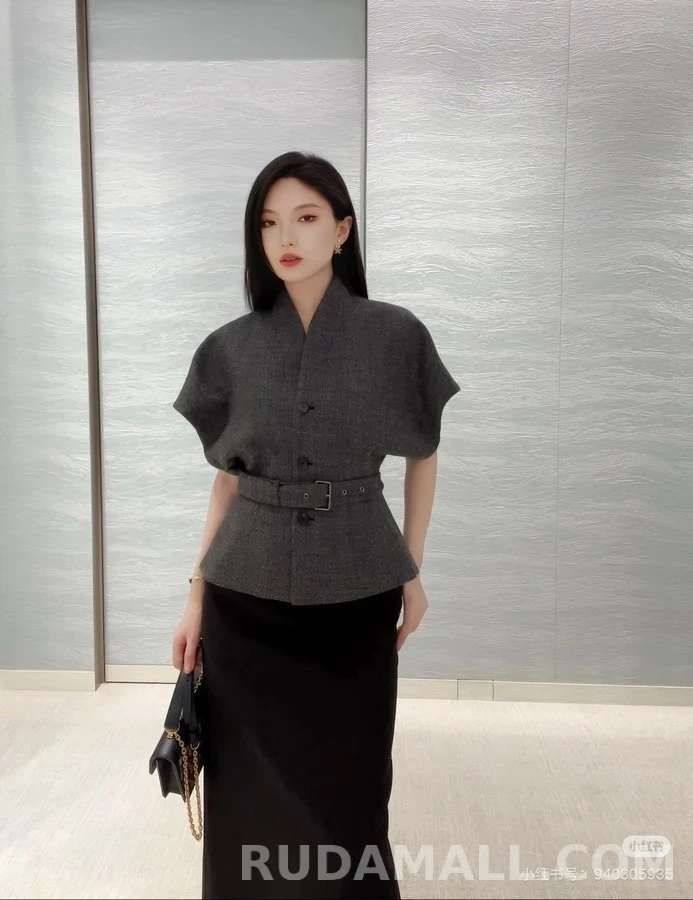 디올 디올 벨티드 와이드슬리브 자켓 상세 이미지
