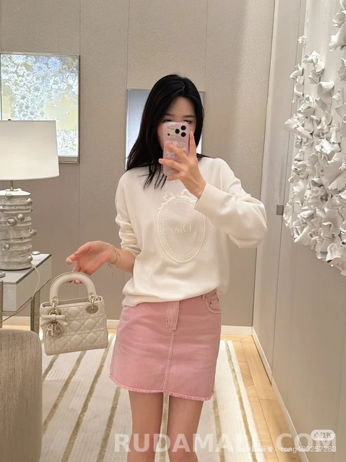 디올 디올 보우 자수 긴팔 티셔츠 상세 이미지