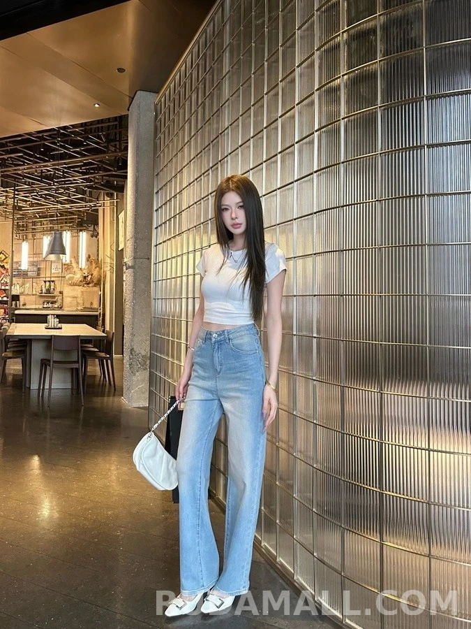 디올 디올 빈티지 워싱 자수 스트레이트 데님 팬츠 상세 이미지