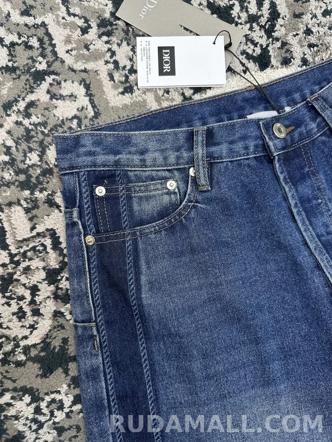 디올 디올 사이드 스트라이프 루즈핏 데님 팬츠 상세 이미지