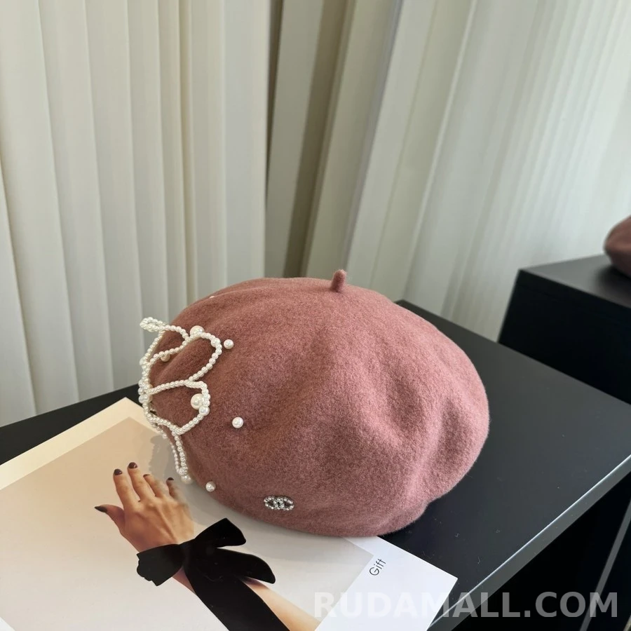 샤넬 샤넬 진주 플라워 베레모 상세 이미지