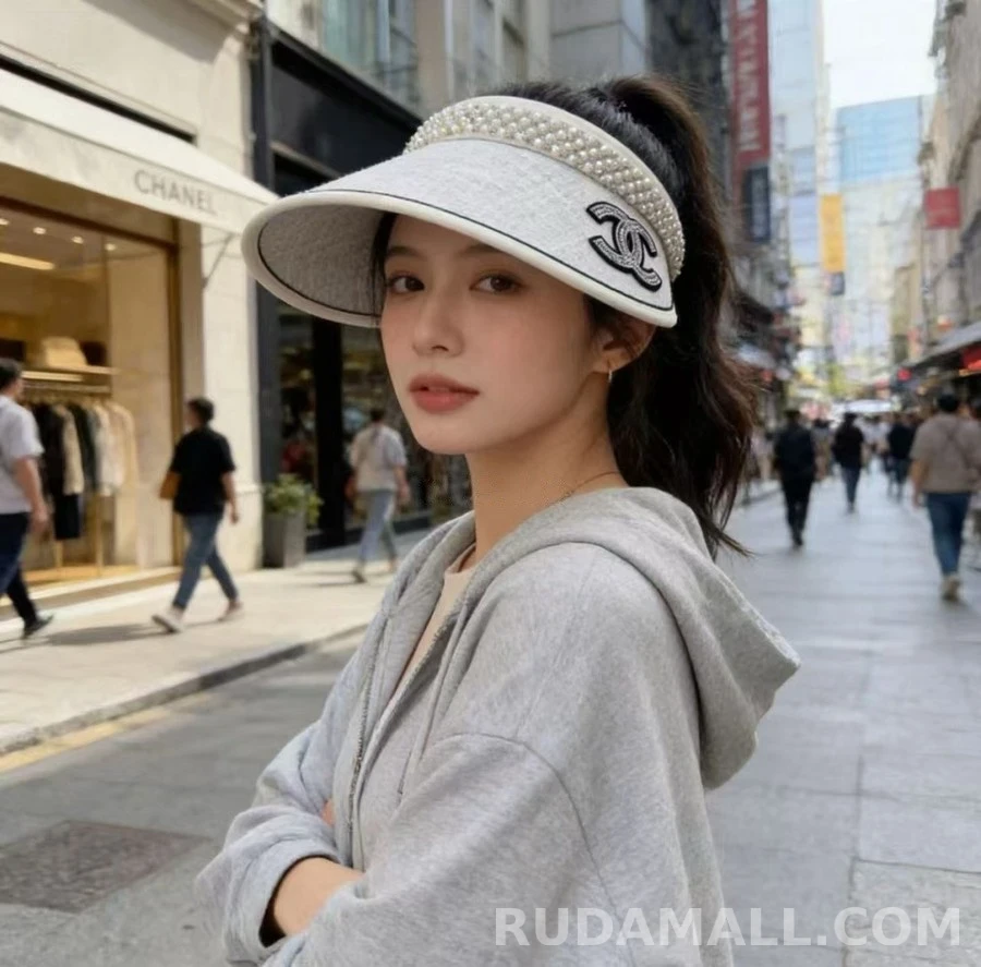 샤넬 샤넬 진주 로고 선캡 상세 이미지