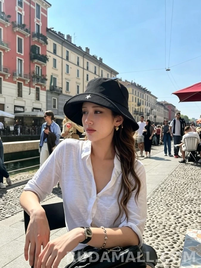 샤넬 샤넬 별 자수 버킷햇 상세 이미지