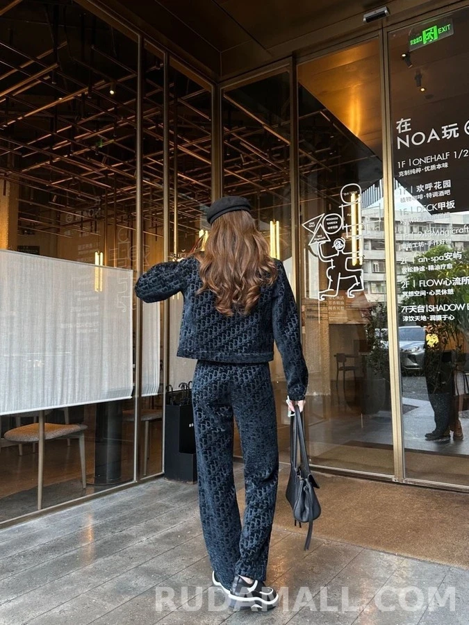 디올 디올 오블리크 벨벳 와이드 팬츠 상세 이미지