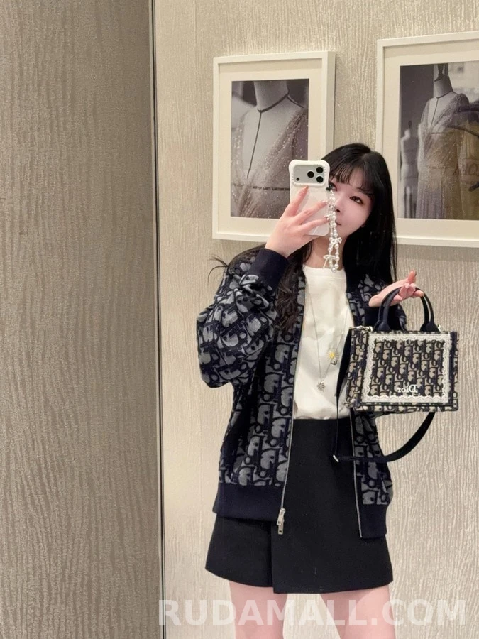 디올 디올 오블리크 패턴 봄버 자켓 상세 이미지