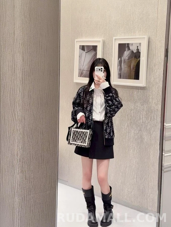 디올 디올 오블리크 패턴 봄버 자켓 상세 이미지