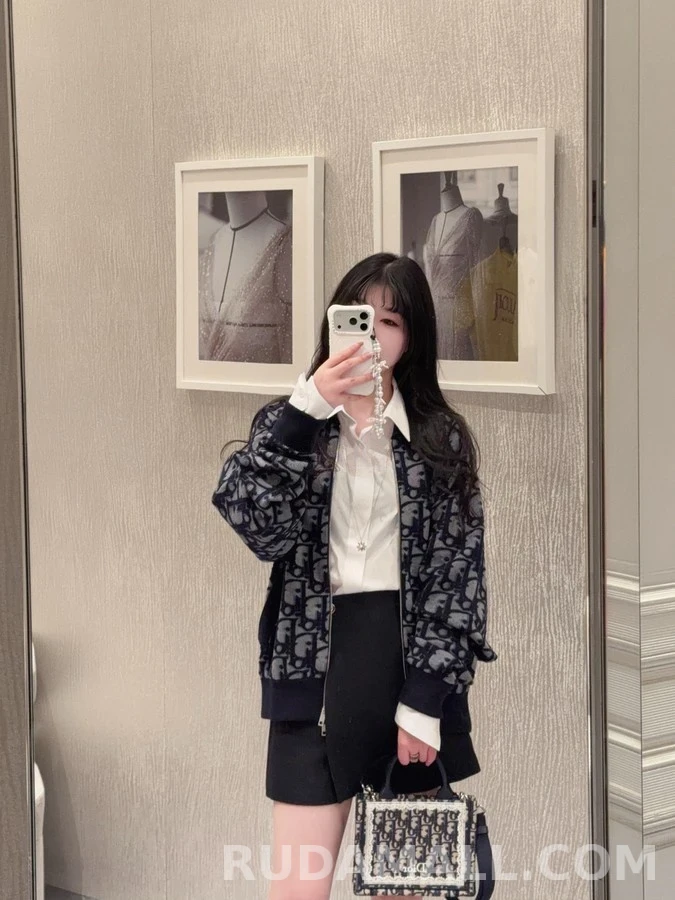 디올 디올 오블리크 패턴 봄버 자켓 상세 이미지
