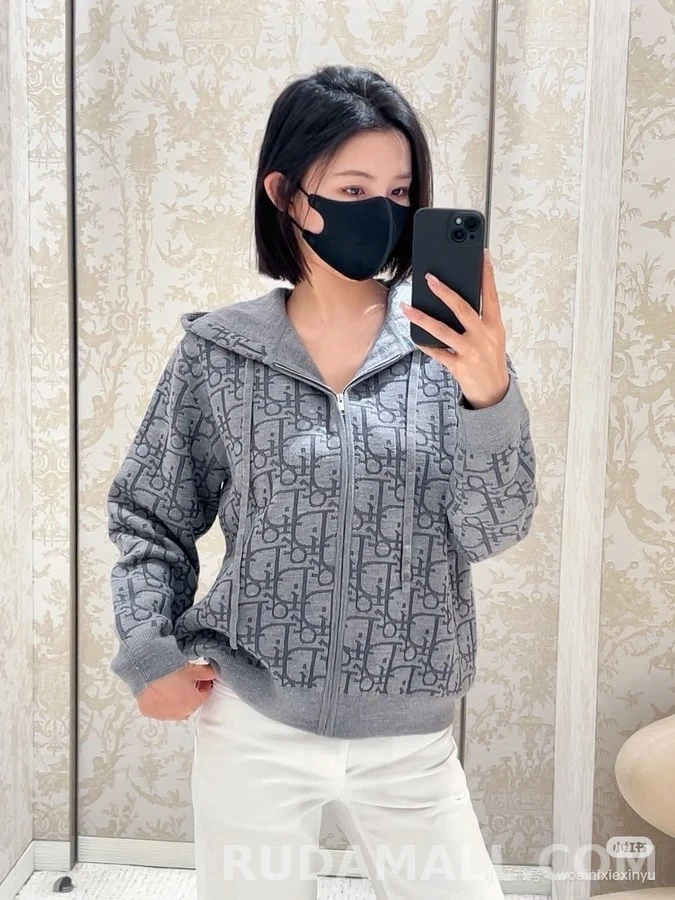 디올 디올 오블리크 패턴 집업 후드 상세 이미지