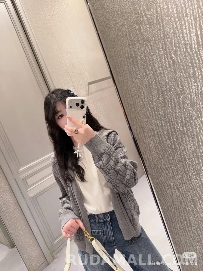디올 디올 오블리크 패턴 집업 후드 상세 이미지