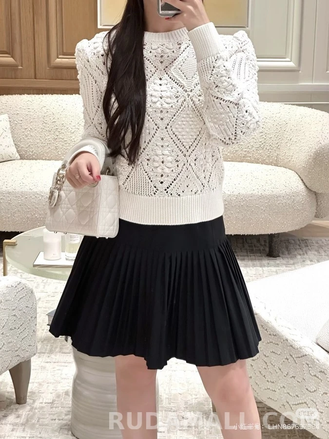 디올 디올 오픈워크 다이아몬드 니트 상세 이미지