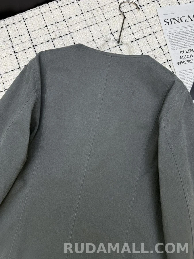 디올 디올 자수 로고 노카라 자켓 상세 이미지