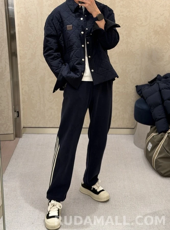디올 디올 카나쥬 레더 패치 퀼팅 자켓 상세 이미지