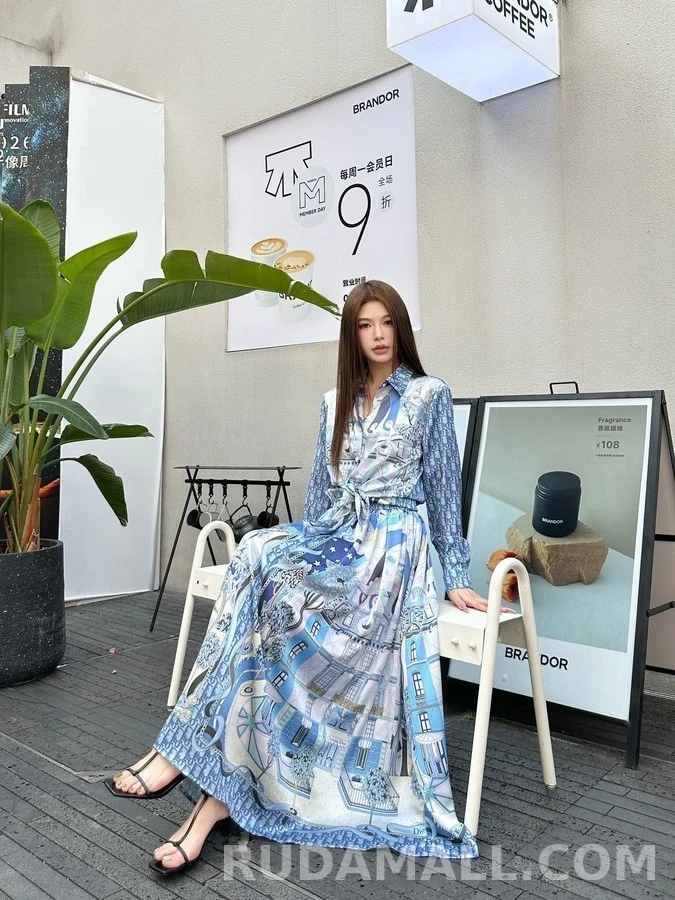 디올 디올 캐슬 프린트 모노그램 셔츠 상세 이미지