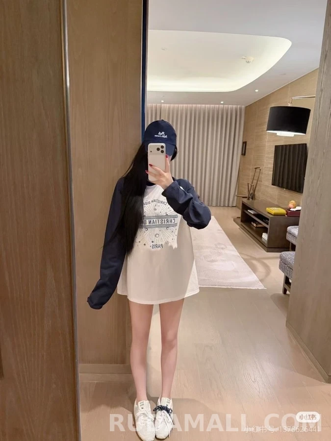 디올 디올 컬러블록 성좌 핫픽스 긴팔 티셔츠 상세 이미지