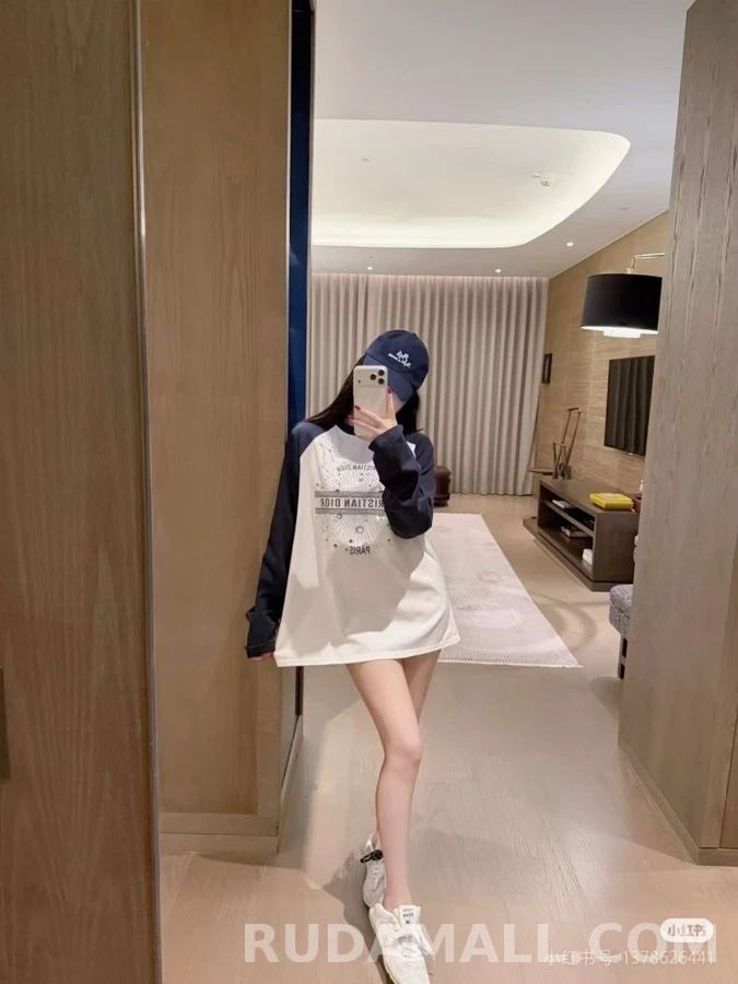 디올 디올 컬러블록 성좌 핫픽스 긴팔 티셔츠 상세 이미지