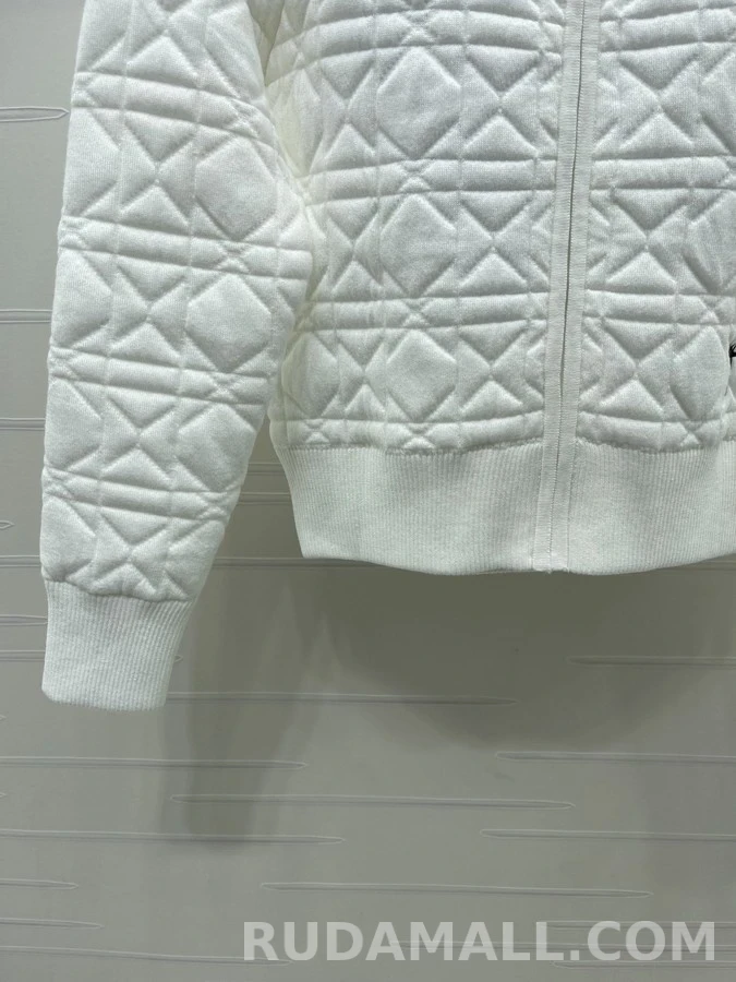 디올 디올 퀼팅 자수 카라집업 가디건 상세 이미지