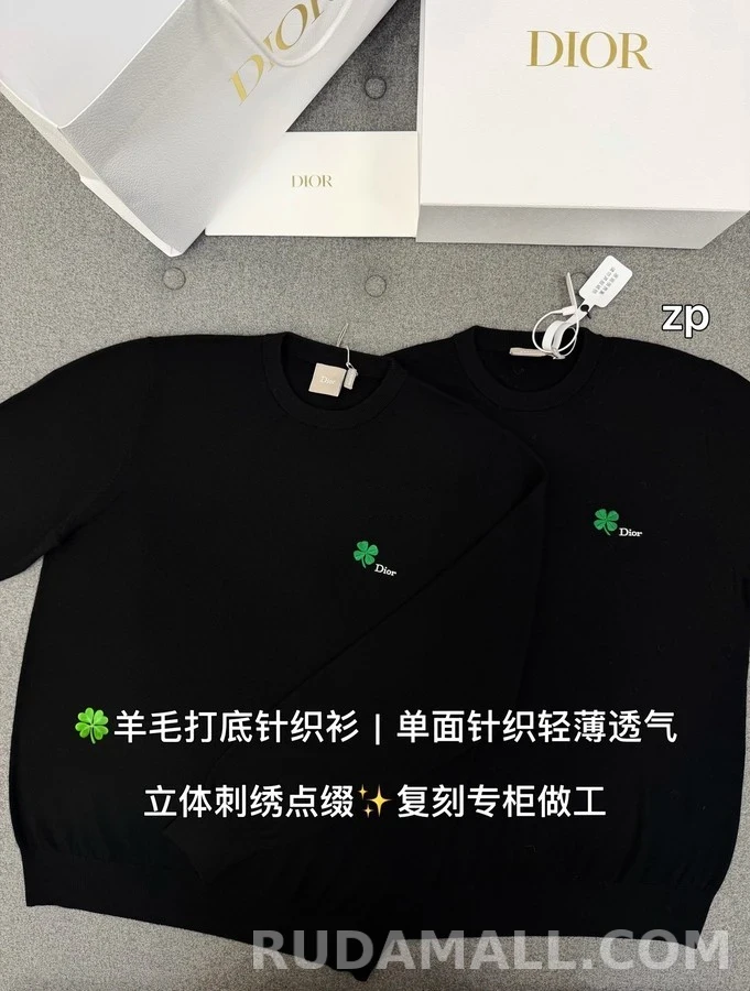 디올 디올 클로버 자수 스웨터 상세 이미지