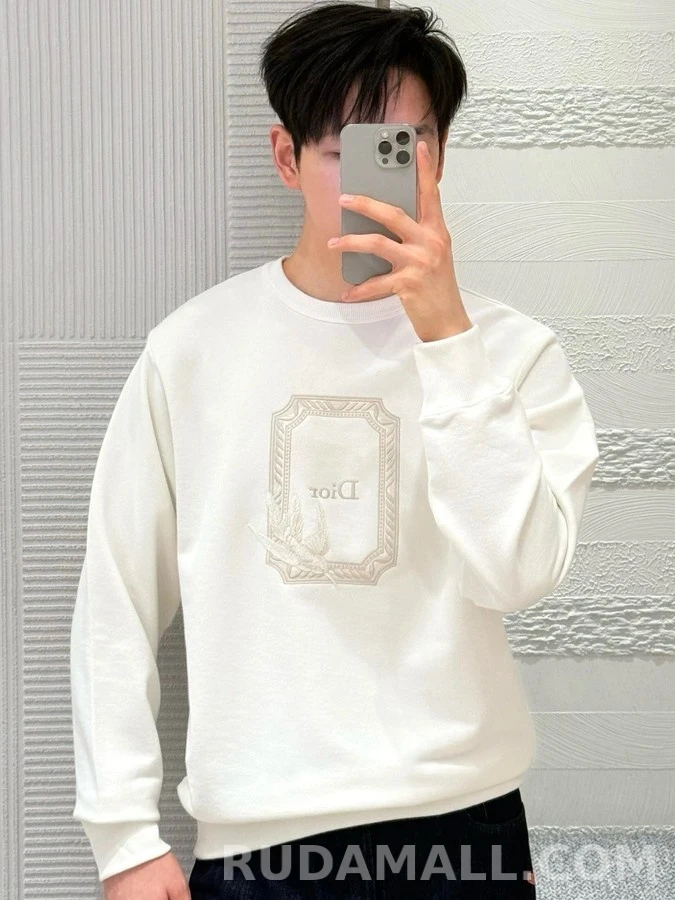 디올 디올 프레임 버드 자수 맨투맨 상세 이미지