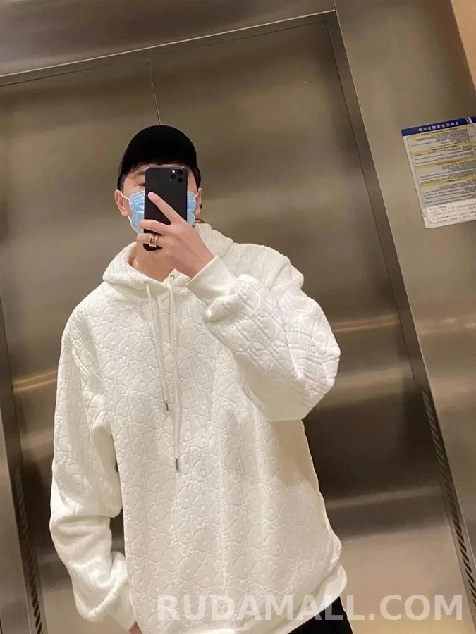 디올 디올 오블리크 자카드 타월 코튼 후드 상세 이미지