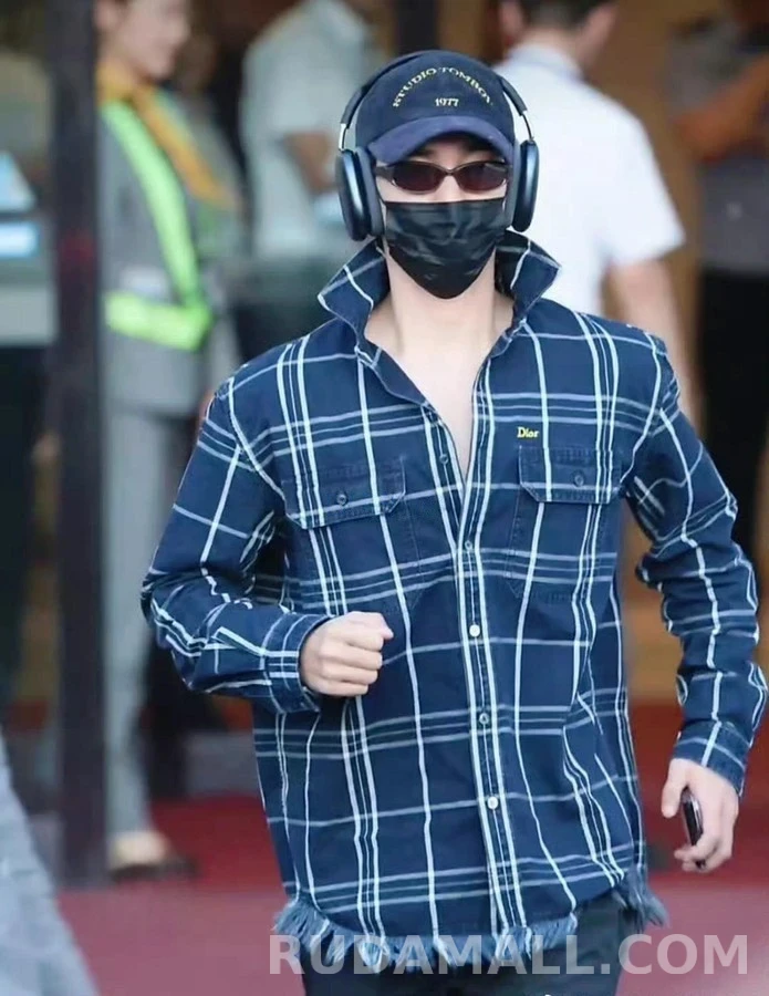 디올 디올 체크 오버셔츠 상세 이미지