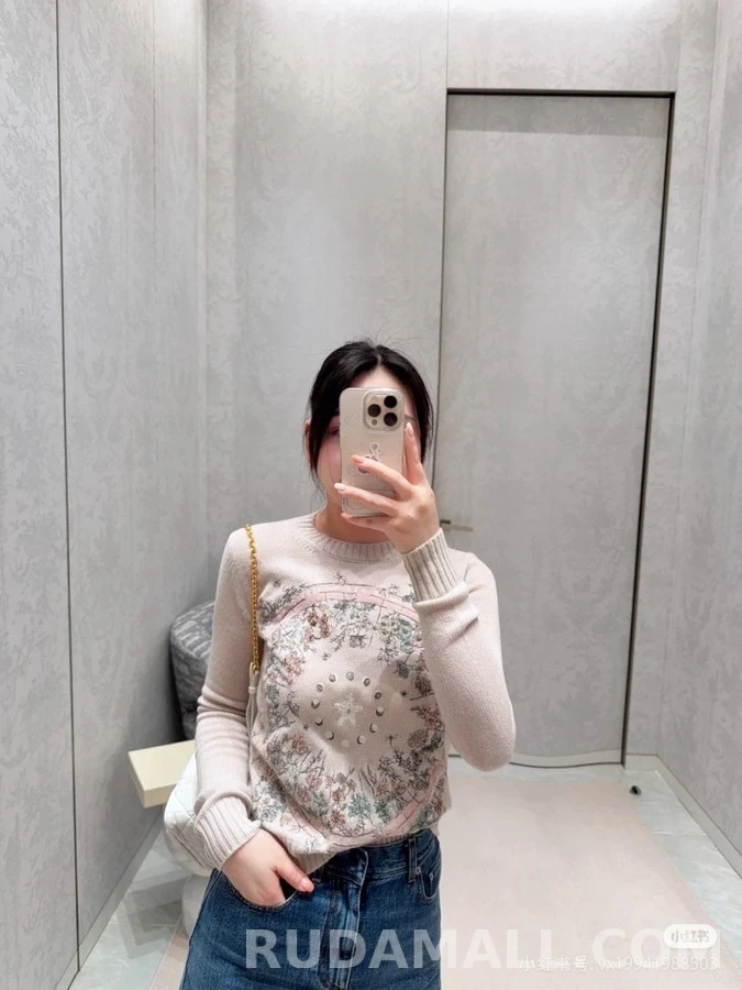 디올 디올 플라워 스타 자수 니트 상세 이미지