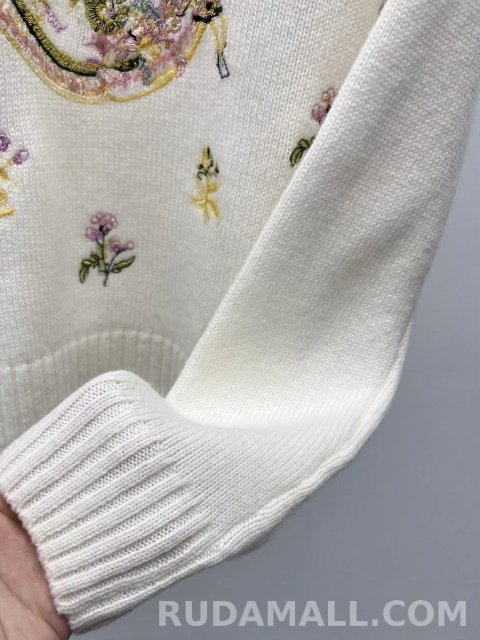 디올 디올 벨벳 블룸 자수 스웨터 상세 이미지