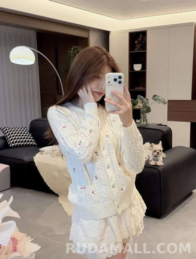 디올 디올아무르 자수 가디건 상세 이미지