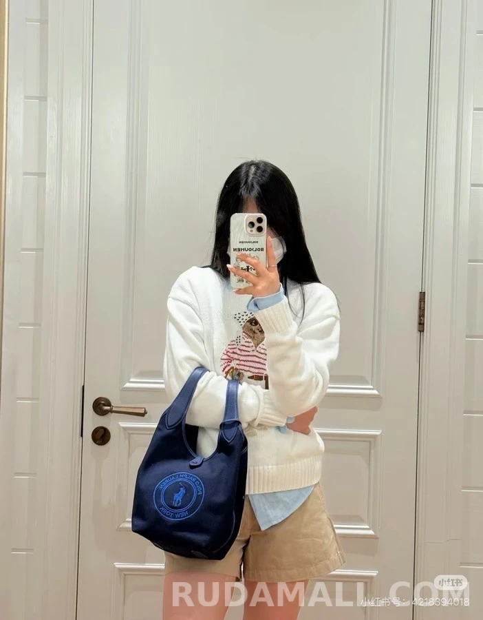 로로피아나 로로피아나 두건 곰돌이 자수 니트 상세 이미지