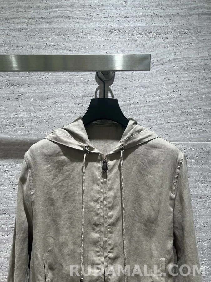 로로피아나 로로피아나 린넨 후드 집업 자켓 상세 이미지