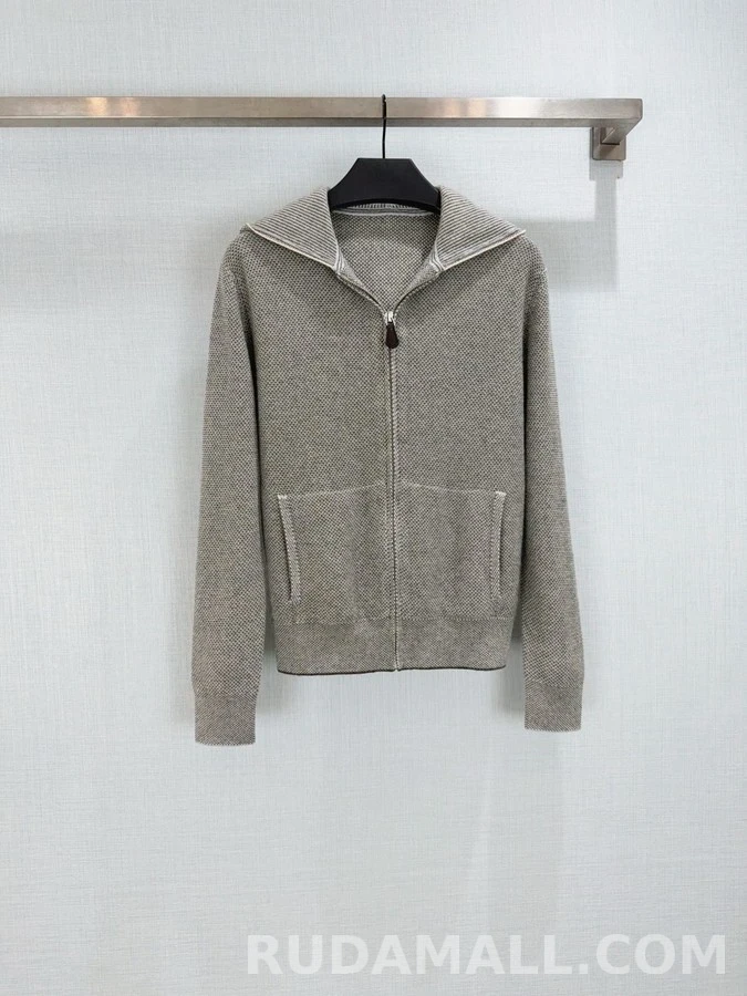 로로피아나 로로피아나 벌집 패턴 집업 자켓 상세 이미지