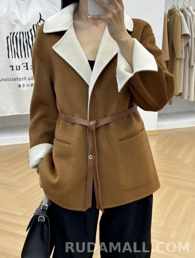 로로피아나 로로피아나 벨티드 더블페이스 자켓 상세 이미지